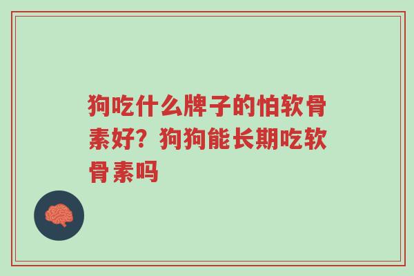 狗吃什么牌子的怕软骨素好?狗狗能长期吃软骨素吗-第1张图片-超越 狗吃什么牌子的怕软骨素好?狗狗能长期吃软骨素吗-第1张图片-超越