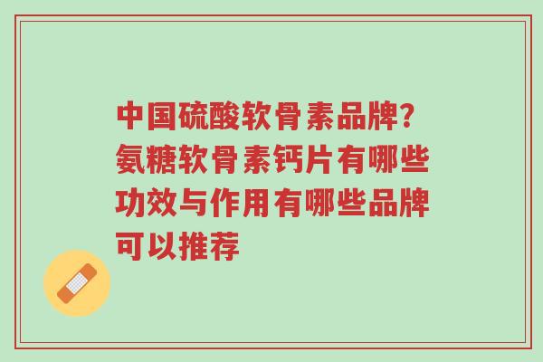 中国硫酸软骨素品牌?氨糖软骨素钙片有哪些功效与作用有哪些品牌可以推荐-第1张图片-超越 中国硫酸软骨素品牌?氨糖软骨素钙片有哪些功效与作用有哪些品牌可以推荐-第1张图片-超越