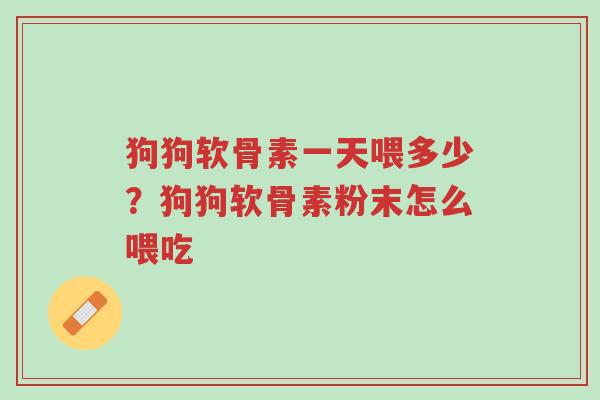 狗狗软骨素一天喂多少?狗狗软骨素粉末怎么喂吃-第1张图片-超越 狗狗软骨素一天喂多少?狗狗软骨素粉末怎么喂吃-第1张图片-超越