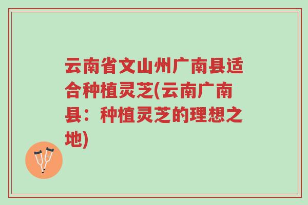 云南省文山州广南县适合种植灵芝(云南广南县:种植灵芝的理想之地)-第1张图片-超越 云南省文山州广南县适合种植灵芝(云南广南县:种植灵芝的理想之地)-第1张图片-超越