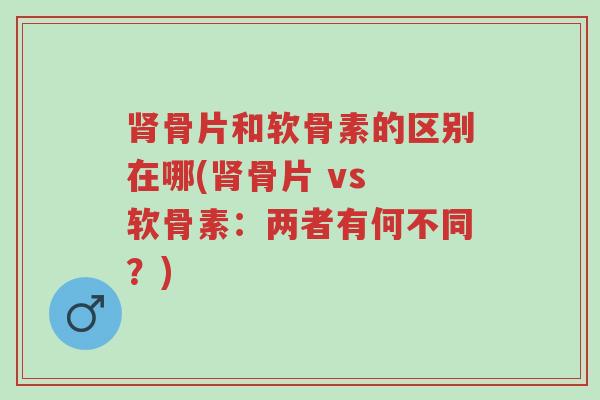 肾骨片和软骨素的区别在哪(肾骨片 vs 软骨素:两者有何不同?)-第1张图片-超越 肾骨片和软骨素的区别在哪(肾骨片 vs 软骨素:两者有何不同?)-第1张图片-超越