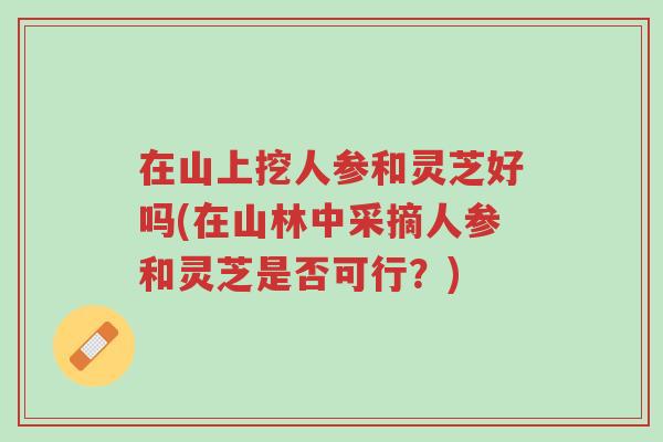 在山上挖人参和灵芝好吗(在山林中采摘人参和灵芝是否可行？)-第1张图片-超越