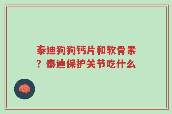 泰迪狗狗钙片和软骨素?泰迪保护关节吃什么-第1张图片-超越 泰迪狗狗钙片和软骨素?泰迪保护关节吃什么-第1张图片-超越