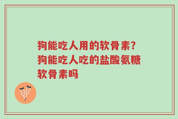 狗能吃人用的软骨素?狗能吃人吃的盐酸氨糖软骨素吗-第1张图片-超越 狗能吃人用的软骨素?狗能吃人吃的盐酸氨糖软骨素吗-第1张图片-超越