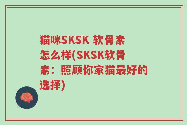 猫咪SKSK 软骨素怎么样(SKSK软骨素:照顾你家猫最好的选择)-第1张图片-超越 猫咪SKSK 软骨素怎么样(SKSK软骨素:照顾你家猫最好的选择)-第1张图片-超越