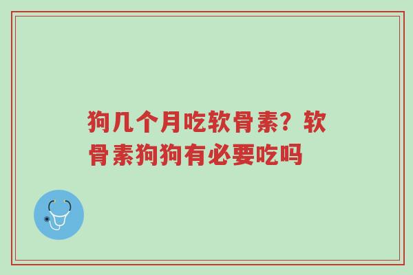 狗几个月吃软骨素?软骨素狗狗有必要吃吗-第1张图片-超越 狗几个月吃软骨素?软骨素狗狗有必要吃吗-第1张图片-超越