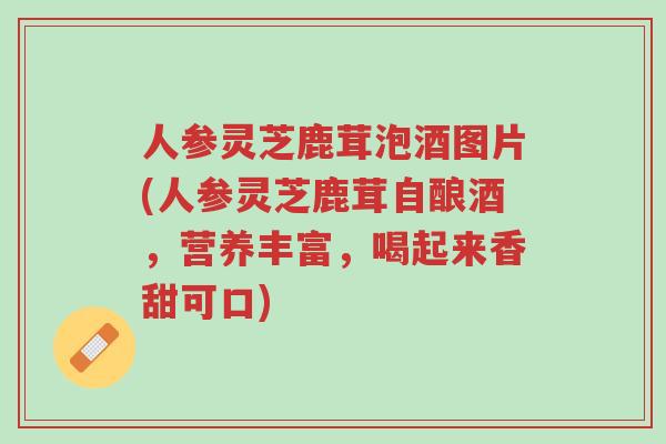 人参灵芝鹿茸泡酒图片(人参灵芝鹿茸自酿酒，营养丰富，喝起来香甜可口)-第1张图片-超越