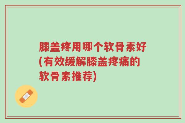 膝盖疼用哪个软骨素好(有效缓解膝盖疼痛的软骨素推荐)-第1张图片-超越
