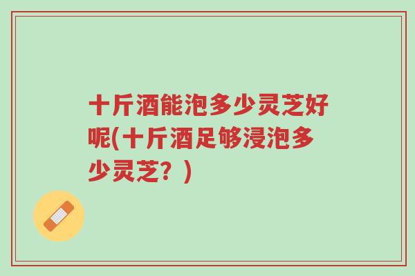 十斤酒能泡多少灵芝好呢(十斤酒足够浸泡多少灵芝?)-第1张图片-超越 十斤酒能泡多少灵芝好呢(十斤酒足够浸泡多少灵芝?)-第1张图片-超越