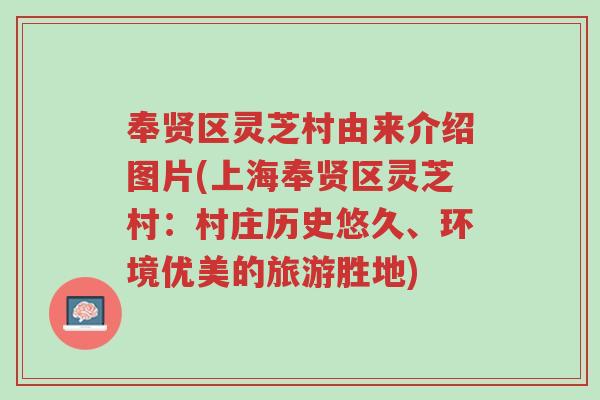 奉贤区灵芝村由来介绍图片(上海奉贤区灵芝村:村庄历史悠久、环境优美的旅游胜地)-第1张图片-超越 奉贤区灵芝村由来介绍图片(上海奉贤区灵芝村:村庄历史悠久、环境优美的旅游胜地)-第1张图片-超越