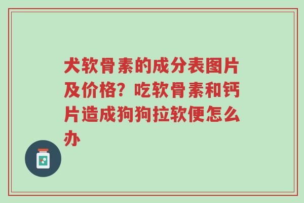 犬软骨素的成分表图片及价格?吃软骨素和钙片造成狗狗拉软便怎么办-第1张图片-超越 犬软骨素的成分表图片及价格?吃软骨素和钙片造成狗狗拉软便怎么办-第1张图片-超越