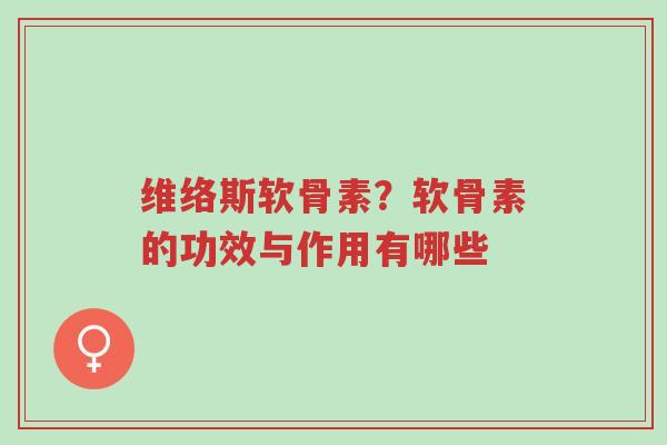 维络斯软骨素?软骨素的功效与作用有哪些-第1张图片-超越 维络斯软骨素?软骨素的功效与作用有哪些-第1张图片-超越