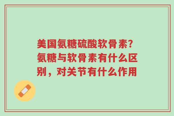 美国氨糖硫酸软骨素?氨糖与软骨素有什么区别,对关节有什么作用-第1张图片-超越 美国氨糖硫酸软骨素?氨糖与软骨素有什么区别,对关节有什么作用-第1张图片-超越