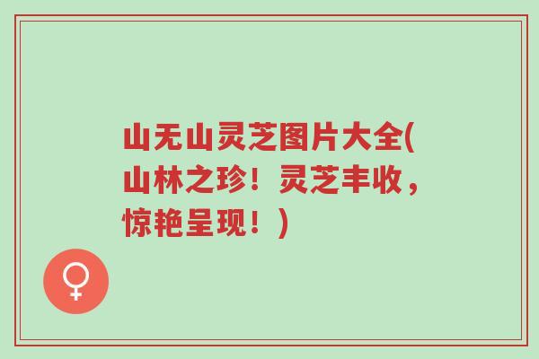 山无山灵芝图片大全(山林之珍!灵芝丰收,惊艳呈现!)-第1张图片-超越 山无山灵芝图片大全(山林之珍!灵芝丰收,惊艳呈现!)-第1张图片-超越