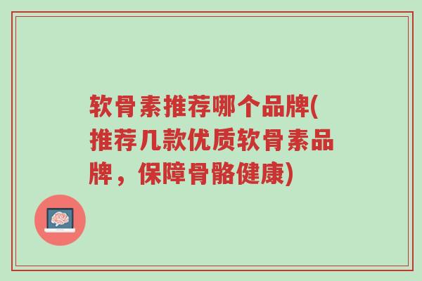 软骨素推荐哪个品牌(推荐几款优质软骨素品牌,保障骨骼健康)-第1张图片-超越 软骨素推荐哪个品牌(推荐几款优质软骨素品牌,保障骨骼健康)-第1张图片-超越