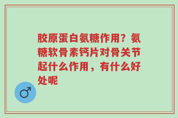 胶原蛋白氨糖作用?氨糖软骨素钙片对骨关节起什么作用,有什么好处呢-第1张图片-超越 胶原蛋白氨糖作用?氨糖软骨素钙片对骨关节起什么作用,有什么好处呢-第1张图片-超越