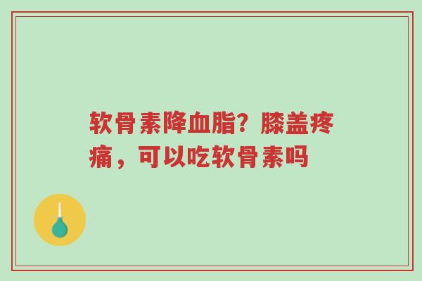 软骨素降血脂?膝盖疼痛,可以吃软骨素吗-第1张图片-超越 软骨素降血脂?膝盖疼痛,可以吃软骨素吗-第1张图片-超越
