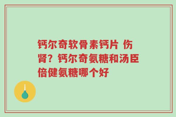 钙尔奇软骨素钙片 伤肾?钙尔奇氨糖和汤臣倍健氨糖哪个好-第1张图片-超越 钙尔奇软骨素钙片 伤肾?钙尔奇氨糖和汤臣倍健氨糖哪个好-第1张图片-超越