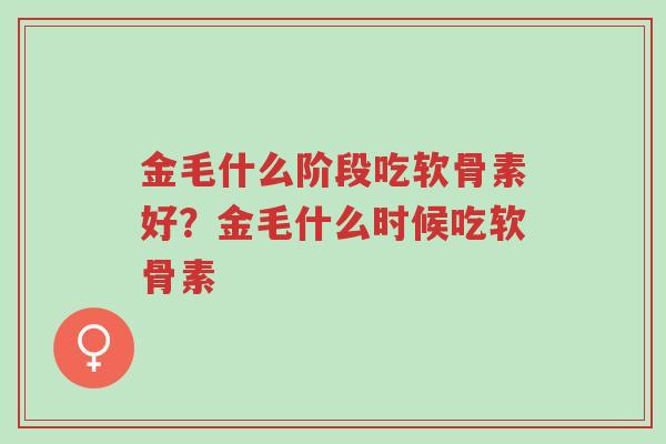 金毛什么阶段吃软骨素好?金毛什么时候吃软骨素-第1张图片-超越 金毛什么阶段吃软骨素好?金毛什么时候吃软骨素-第1张图片-超越