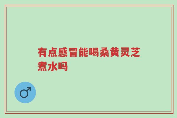 有点感冒能喝桑黄灵芝煮水吗-第1张图片-超越