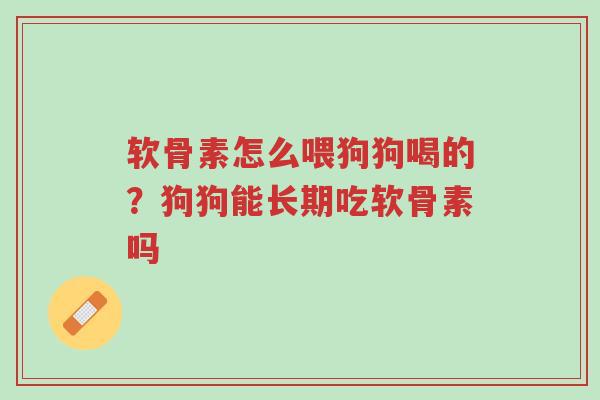 软骨素怎么喂狗狗喝的?狗狗能长期吃软骨素吗-第1张图片-超越 软骨素怎么喂狗狗喝的?狗狗能长期吃软骨素吗-第1张图片-超越