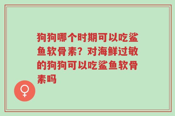 狗狗哪个时期可以吃鲨鱼软骨素?对海鲜过敏的狗狗可以吃鲨鱼软骨素吗-第1张图片-超越 狗狗哪个时期可以吃鲨鱼软骨素?对海鲜过敏的狗狗可以吃鲨鱼软骨素吗-第1张图片-超越