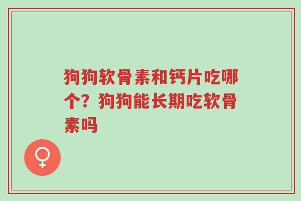 狗狗软骨素和钙片吃哪个?狗狗能长期吃软骨素吗-第1张图片-超越 狗狗软骨素和钙片吃哪个?狗狗能长期吃软骨素吗-第1张图片-超越