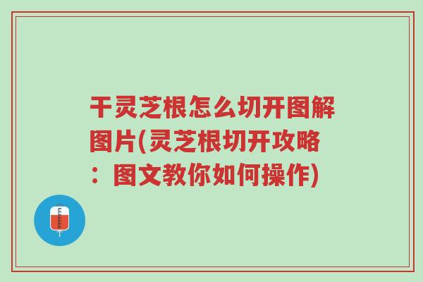 干灵芝根怎么切开图解图片(灵芝根切开攻略:图文教你如何操作)-第1张图片-超越 干灵芝根怎么切开图解图片(灵芝根切开攻略:图文教你如何操作)-第1张图片-超越