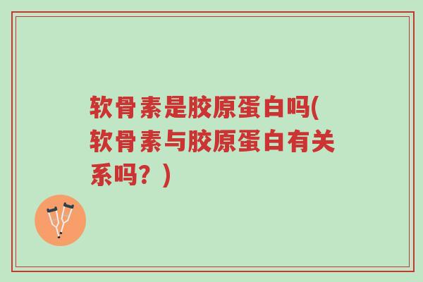 软骨素是胶原蛋白吗(软骨素与胶原蛋白有关系吗?)-第1张图片-超越 软骨素是胶原蛋白吗(软骨素与胶原蛋白有关系吗?)-第1张图片-超越