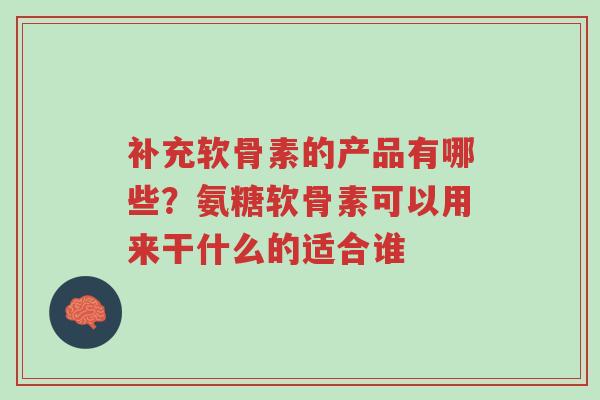 补充软骨素的产品有哪些？氨糖软骨素可以用来干什么的适合谁-第1张图片-超越