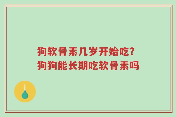 狗软骨素几岁开始吃?狗狗能长期吃软骨素吗-第1张图片-超越 狗软骨素几岁开始吃?狗狗能长期吃软骨素吗-第1张图片-超越