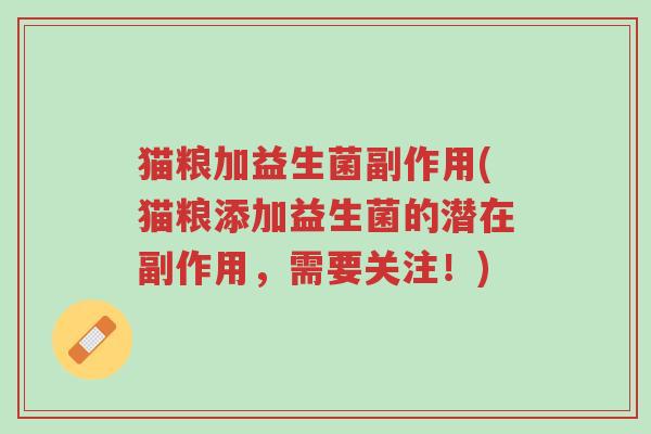 猫粮加益生菌副作用(猫粮添加益生菌的潜在副作用,需要关注!)-第1张图片-超越 猫粮加益生菌副作用(猫粮添加益生菌的潜在副作用,需要关注!)-第1张图片-超越