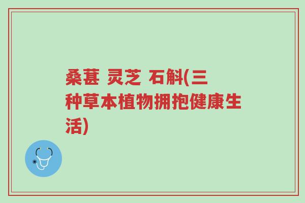 桑葚 灵芝 石斛(三种草本植物拥抱健康生活)-第1张图片-超越