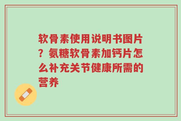 软骨素使用说明书图片?氨糖软骨素加钙片怎么补充关节健康所需的营养-第1张图片-超越 软骨素使用说明书图片?氨糖软骨素加钙片怎么补充关节健康所需的营养-第1张图片-超越