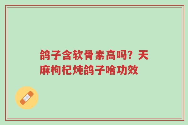 鸽子含软骨素高吗?天麻枸杞炖鸽子啥功效-第1张图片-超越 鸽子含软骨素高吗?天麻枸杞炖鸽子啥功效-第1张图片-超越