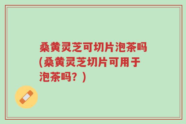 桑黄灵芝可切片泡茶吗(桑黄灵芝切片可用于泡茶吗？)-第1张图片-超越