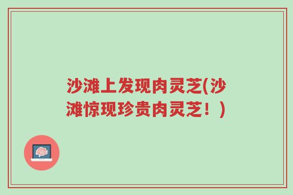 沙滩上发现肉灵芝(沙滩惊现珍贵肉灵芝!)-第1张图片-超越 沙滩上发现肉灵芝(沙滩惊现珍贵肉灵芝!)-第1张图片-超越