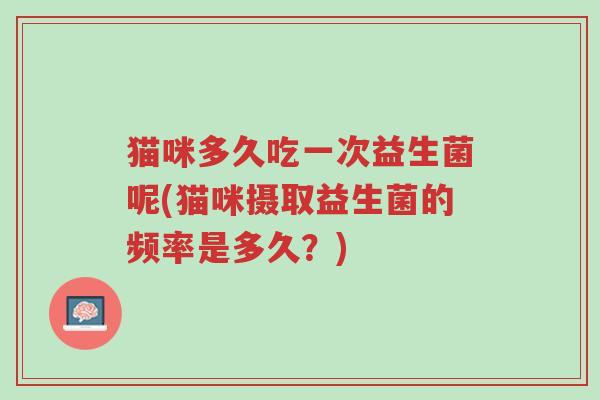 猫咪多久吃一次益生菌呢(猫咪摄取益生菌的频率是多久?)-第1张图片-超越 猫咪多久吃一次益生菌呢(猫咪摄取益生菌的频率是多久?)-第1张图片-超越