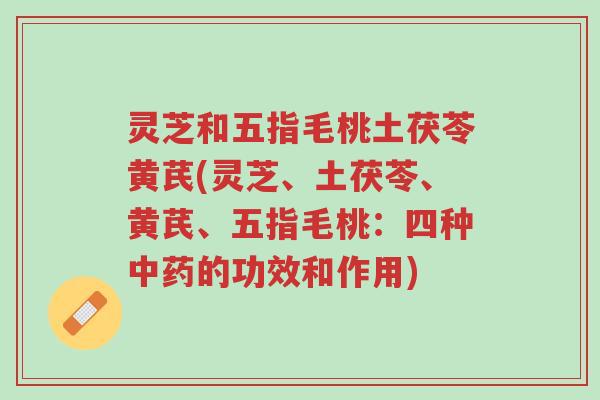 灵芝和五指毛桃土茯苓黄芪(灵芝、土茯苓、黄芪、五指毛桃：四种中药的功效和作用)-第1张图片-超越