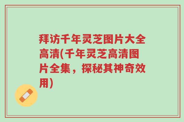 拜访千年灵芝图片大全高清(千年灵芝高清图片全集,探秘其神奇效用)-第1张图片-超越 拜访千年灵芝图片大全高清(千年灵芝高清图片全集,探秘其神奇效用)-第1张图片-超越