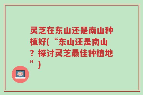 灵芝在东山还是南山种植好(“东山还是南山?探讨灵芝最佳种植地”)-第1张图片-超越 灵芝在东山还是南山种植好(“东山还是南山?探讨灵芝最佳种植地”)-第1张图片-超越