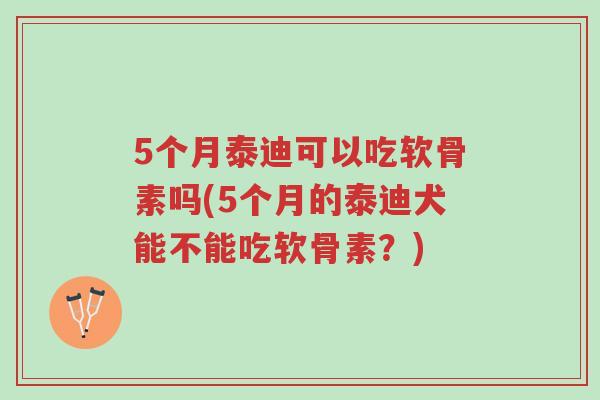 5个月泰迪可以吃软骨素吗(5个月的泰迪犬能不能吃软骨素?)-第1张图片-超越 5个月泰迪可以吃软骨素吗(5个月的泰迪犬能不能吃软骨素?)-第1张图片-超越
