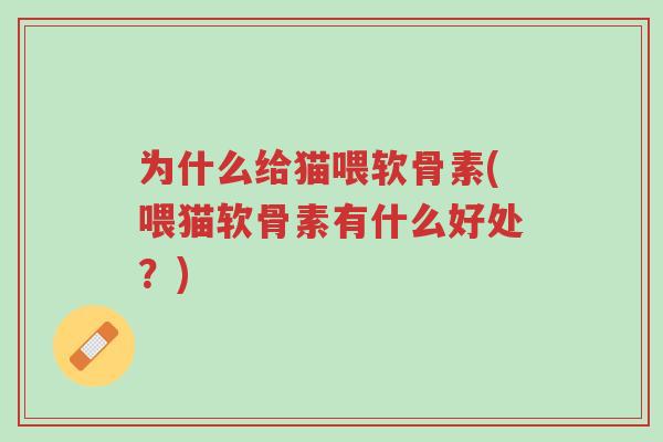 为什么给猫喂软骨素(喂猫软骨素有什么好处?)-第1张图片-超越 为什么给猫喂软骨素(喂猫软骨素有什么好处?)-第1张图片-超越