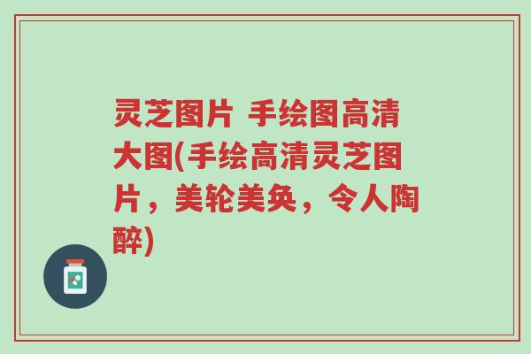 灵芝图片 手绘图高清大图(手绘高清灵芝图片，美轮美奂，令人陶醉)-第1张图片-超越