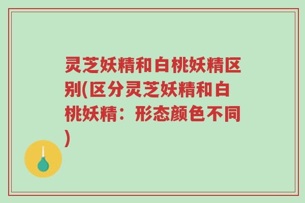 灵芝妖精和白桃妖精区别(区分灵芝妖精和白桃妖精:形态颜色不同)-第1张图片-超越 灵芝妖精和白桃妖精区别(区分灵芝妖精和白桃妖精:形态颜色不同)-第1张图片-超越