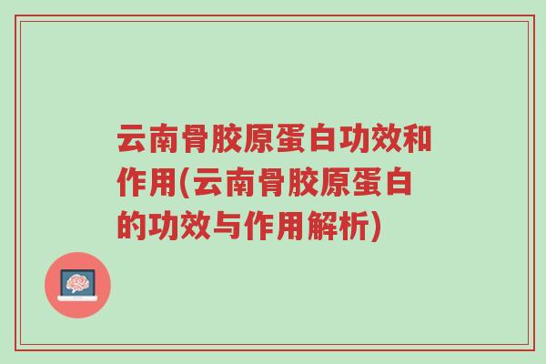 云南骨胶原蛋白功效和作用(云南骨胶原蛋白的功效与作用解析)-第1张图片-超越 云南骨胶原蛋白功效和作用(云南骨胶原蛋白的功效与作用解析)-第1张图片-超越