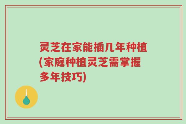 灵芝在家能插几年种植(家庭种植灵芝需掌握多年技巧)-第1张图片-超越 灵芝在家能插几年种植(家庭种植灵芝需掌握多年技巧)-第1张图片-超越