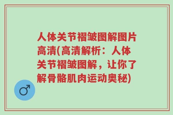 人体关节褶皱图解图片高清(高清解析:人体关节褶皱图解,让你了解骨骼肌肉运动奥秘)-第1张图片-超越 人体关节褶皱图解图片高清(高清解析:人体关节褶皱图解,让你了解骨骼肌肉运动奥秘)-第1张图片-超越