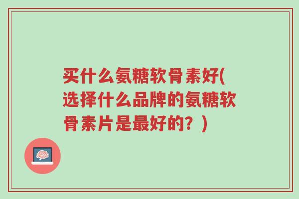 买什么氨糖软骨素好(选择什么品牌的氨糖软骨素片是最好的?)-第1张图片-超越 买什么氨糖软骨素好(选择什么品牌的氨糖软骨素片是最好的?)-第1张图片-超越