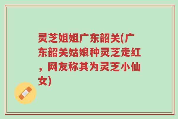 灵芝姐姐广东韶关(广东韶关姑娘种灵芝走红，网友称其为灵芝小仙女)-第1张图片-超越
